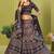black rayon printed navratri special lehenga choli