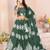 green rayon printed navratri special lehenga choli
