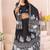 black rayon printed navratri special lehenga choli