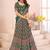 green rayon printed navratri special lehenga choli