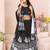 black rayon printed navratri special lehenga choli