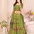 olive rayon printed navratri special lehenga choli