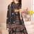 black rayon printed navratri special lehenga choli