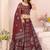 maroon rayon printed navratri special lehenga choli