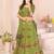 olive rayon printed navratri special lehenga choli