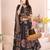 black rayon printed navratri special lehenga choli