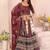 cream rayon printed navratri special lehenga choli