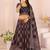 black rayon printed navratri special lehenga choli