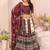 cream rayon printed navratri special lehenga choli