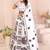white rayon printed navratri special lehenga choli