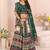 cream rayon printed navratri special lehenga choli