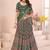 green rayon printed navratri special lehenga choli