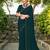 Green embroidered georgette saree with blouse