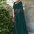 Green embroidered georgette saree with blouse