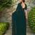Green embroidered georgette saree with blouse