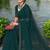 Green embroidered georgette saree with blouse