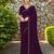 Magenta embroidered georgette saree with blouse