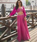 READYMADE PURE VISCOS JACQUARD SILK WITH HAND EMBLISSIED WORK PALAZZO SET