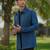 Teal blue 4-way stretch plain jacket
