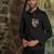 Black 4-way stretch plain jacket
