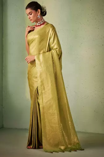 Light Green Kanjeevaram Design Art Silk Saree