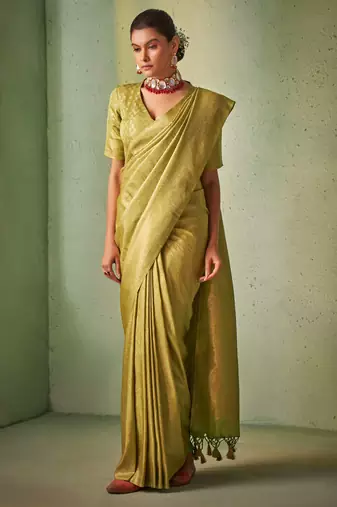 Light Green Kanjeevaram Design Art Silk Saree
