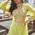 LEMON readymade viscos jacquard silk with hand work palazzo set