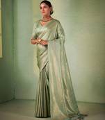 Light Green Kanjeevaram Design Art Silk Saree