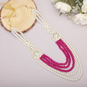 Royal Multi-Layered Groom Sherwani Mala with Decorative Brooch 5