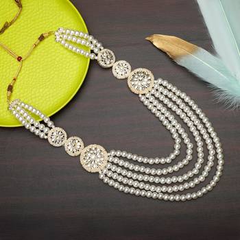 Traditional Groom Sherwani Mala Set with Brooch 5