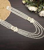 Premium Beaded Groom Mala with Elegant Brooch