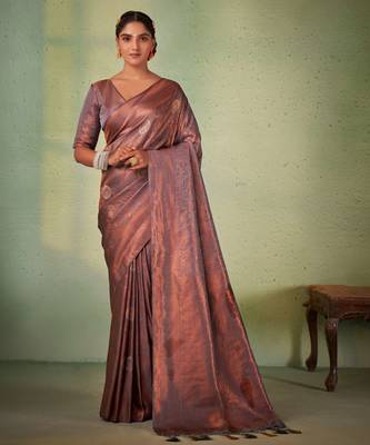 Gray Kanjeevaram Design Art Silk Saree  1