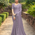 Lavender rangoli silk blend swarovski detailing saree with unstitched blouse