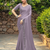 Lavender rangoli silk blend swarovski detailing saree with unstitched blouse