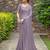 Lavender rangoli silk blend swarovski detailing saree with unstitched blouse