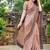Peach rangoli silk blend swarovski detailing saree with unstitched blouse