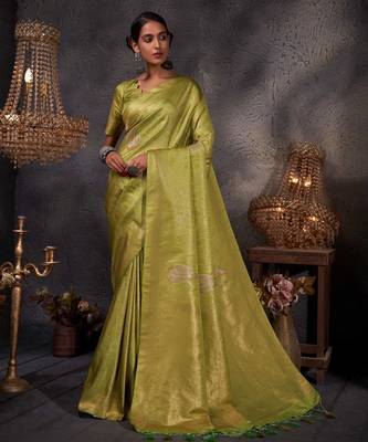 Light Green Kanjeevaram Design Art Silk Saree  1