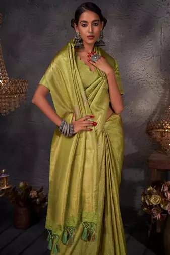 Light Green Kanjeevaram Design Art Silk Saree 