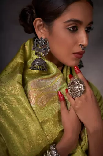 Light Green Kanjeevaram Design Art Silk Saree 