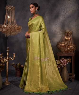 Light Green Kanjeevaram Design Art Silk Saree  4