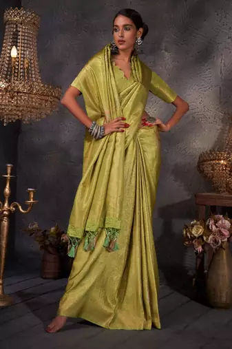 Light Green Kanjeevaram Design Art Silk Saree 