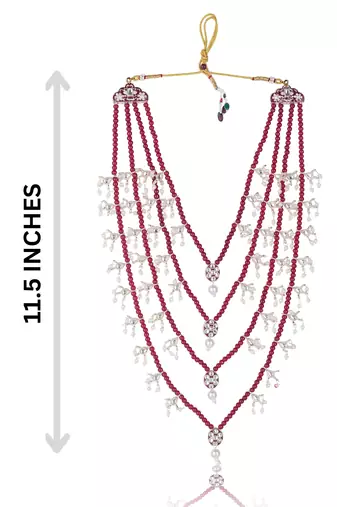 Men Kundan-Studded Pearl Groom Dulha Moti Mala Necklace
