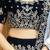  Navy Blue Embroidered Velvet Wedding Lehenga Choli With Dupatta Wedding Lehenga
