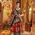 maroon cotton All Over Print With Aari Foil Work fully stitched lehenga choli
