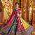 multicolor cotton All Over Print With Aari Foil Work fully stitched lehenga choli