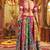 multicolor cotton All Over Print With Aari Foil Work fully stitched lehenga choli