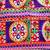 Red embroidered cotton top & dhoti with cap set for girls