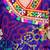 Blue printed cotton kurti with dhoti set for girls