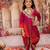 Pink printed cotton kurti with dhoti set for girls