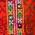 Orange printed cotton kurta with dhoti set for boys